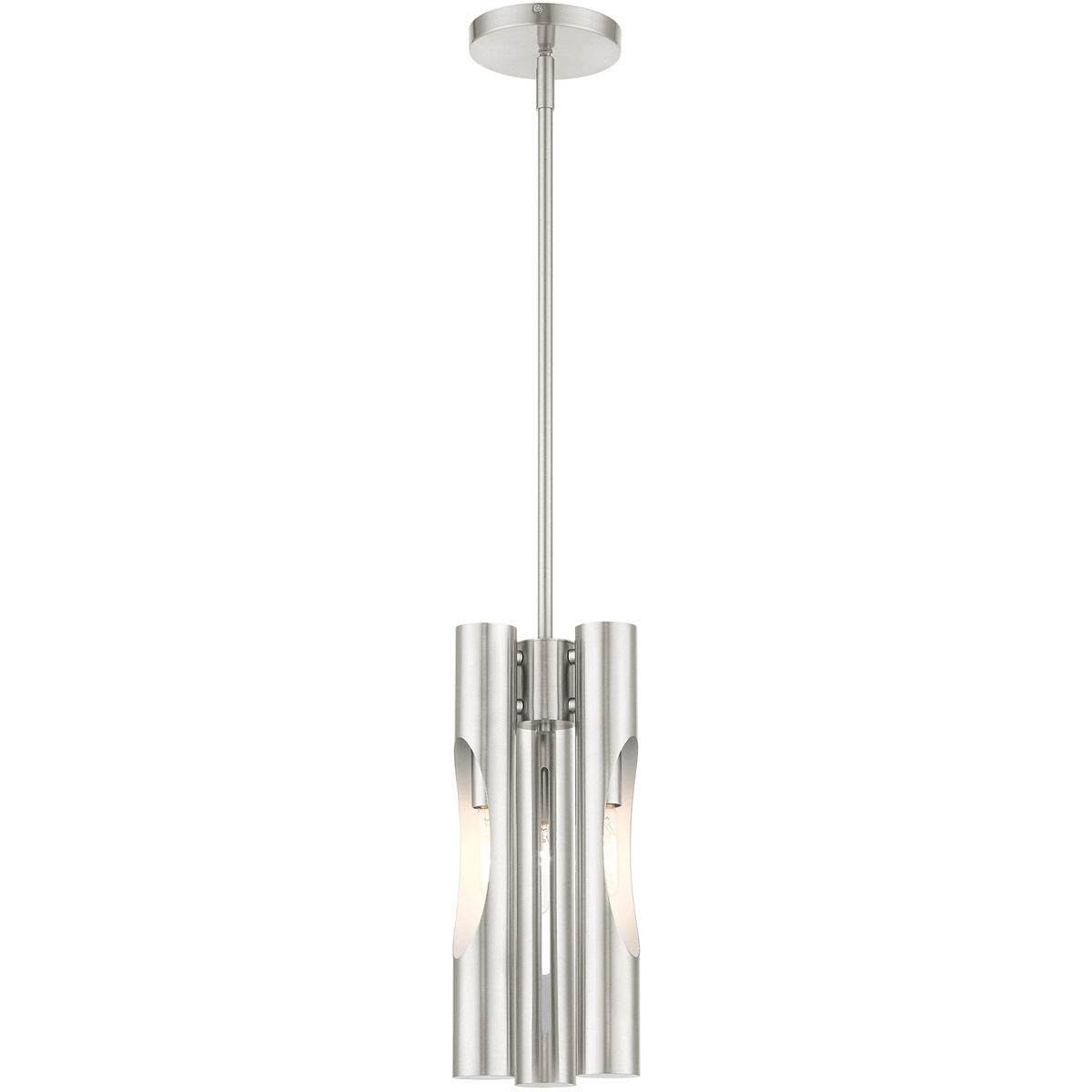 Acra 3 Light 6 inch Brushed Nickel Pendant Chandelier Ceiling Light