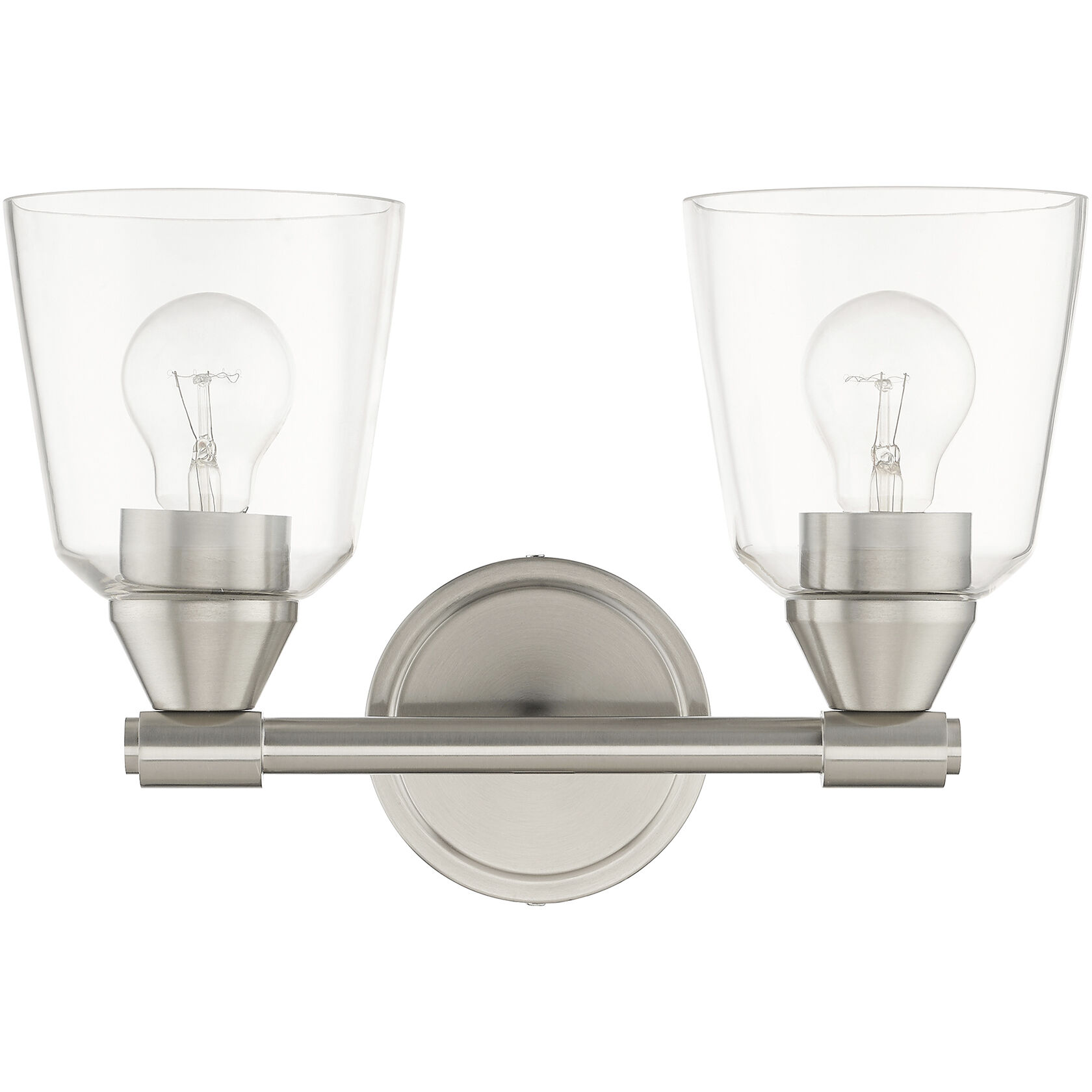 Catania 2 Light 14 inch Brushed Nickel Vanity Sconce Wall Light