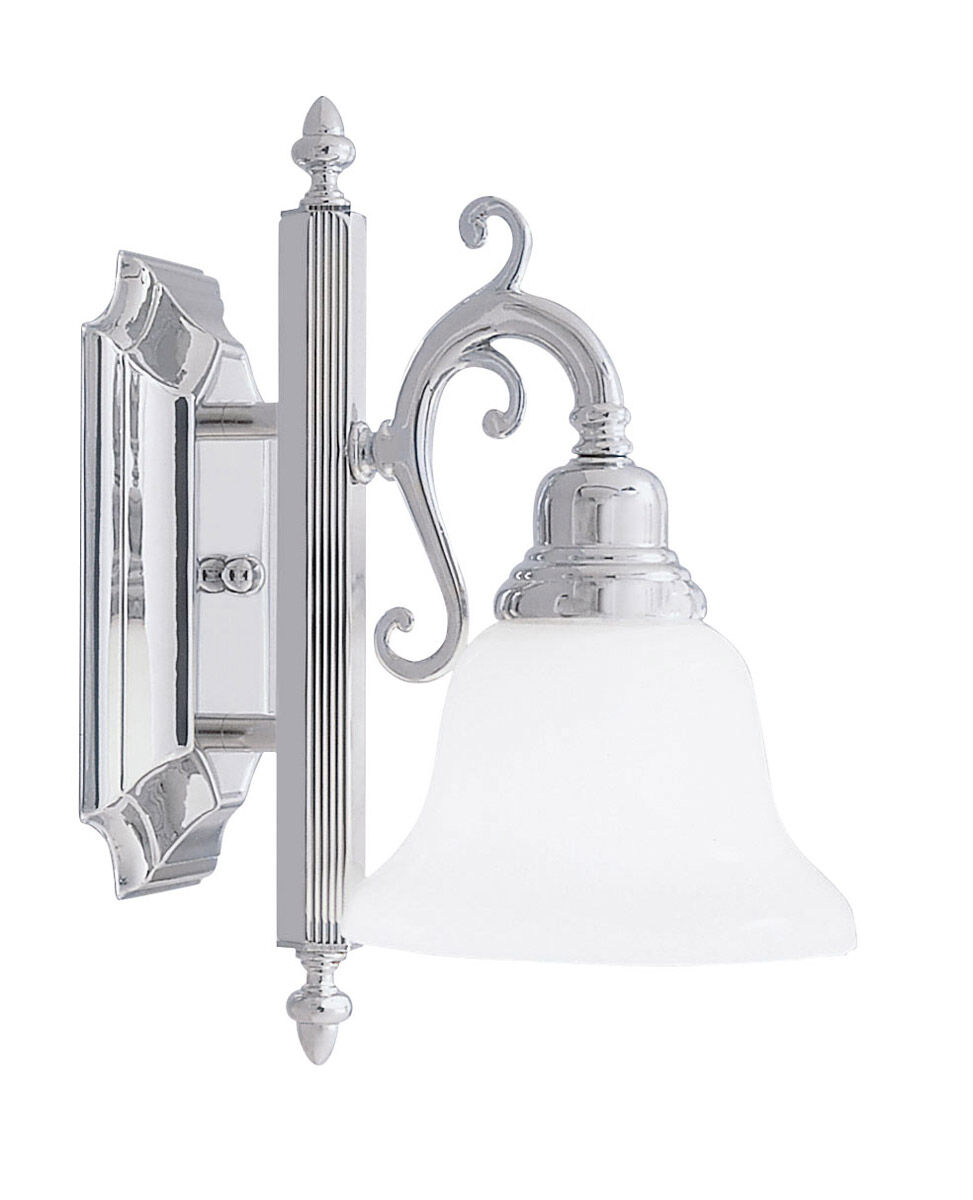 French Regency 1 Light 6 inch Polished Chrome Bath Vanity Wall Light