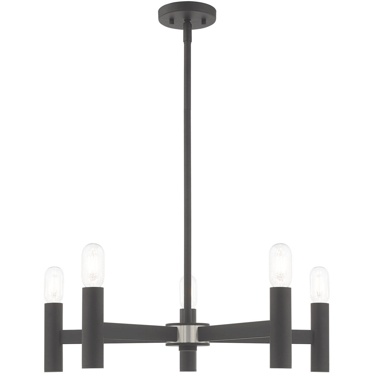 Copenhagen 5 Light 25 inch Scandinavian Gray Chandelier Ceiling Light