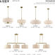 Meridian 4 Light 18 inch Antique Brass Pendant Chandelier Ceiling Light