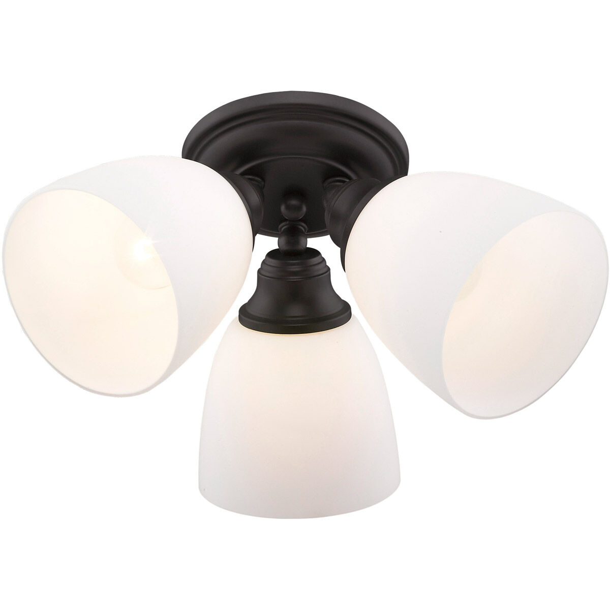Somerville 3 Light 14 inch Bronze Semi-Flush Mount Ceiling Light