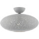 Charlton 1 Light 16 inch Nordic Gray with Brushed Nickel Accents Semi Flush Ceiling Light