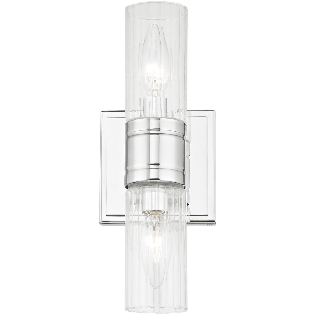 Midtown 2 Light 12 inch Polished Chrome Bath Vanity Wall Light