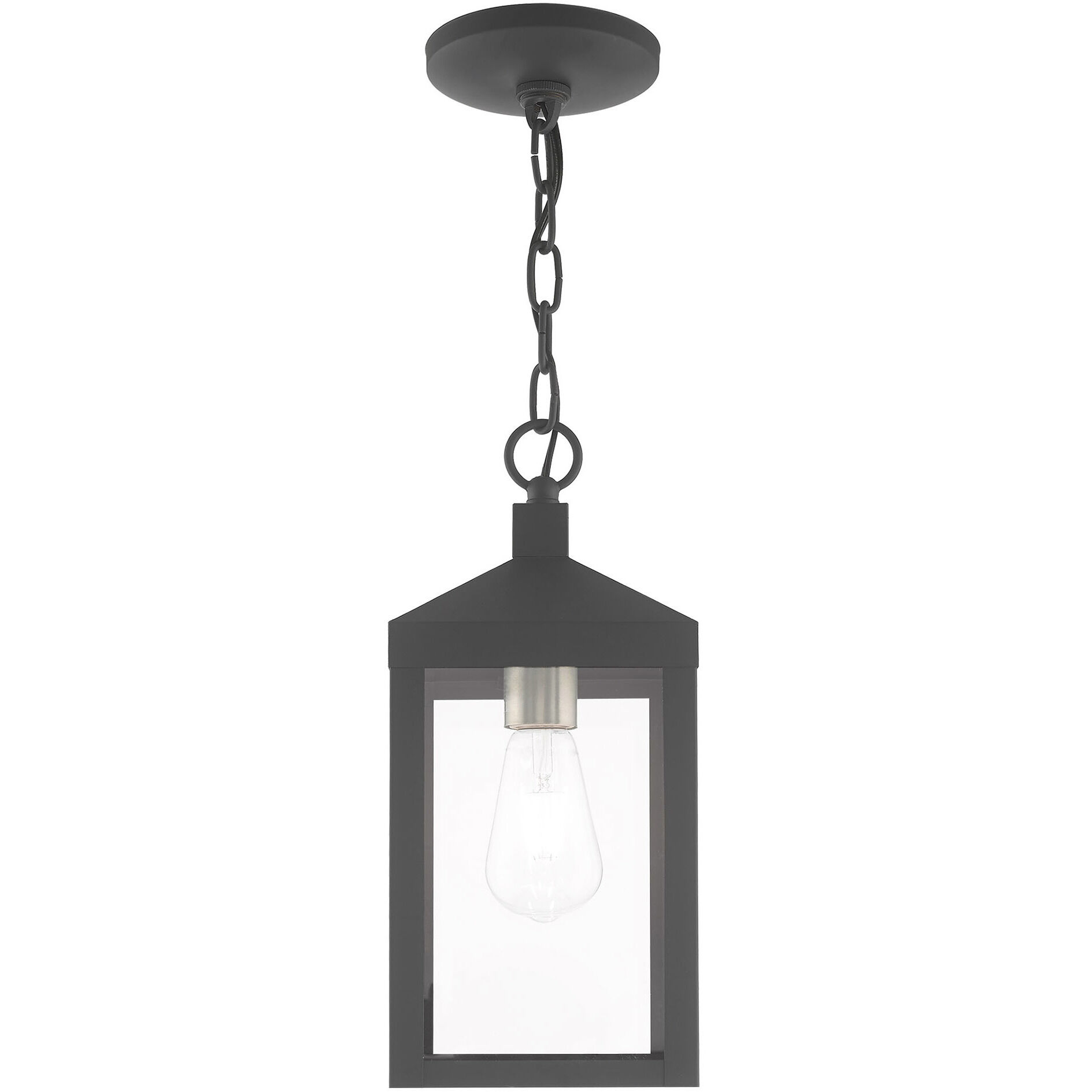 Nyack 1 Light 6 inch Scandinavian Gray Outdoor Pendant Lantern
