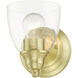 Montgomery 1 Light 5 inch Satin Brass Vanity Sconce Wall Light