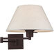 Allison 25 inch 100.00 watt Bronze Swing Arm Wall Lamp Wall Light
