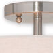 Meridian 2 Light 13 inch Brushed Nickel Semi-Flush Ceiling Light