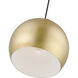 Piedmont 1 Light 10 inch Soft Gold with Polished Brass Accents Pendant Ceiling Light
