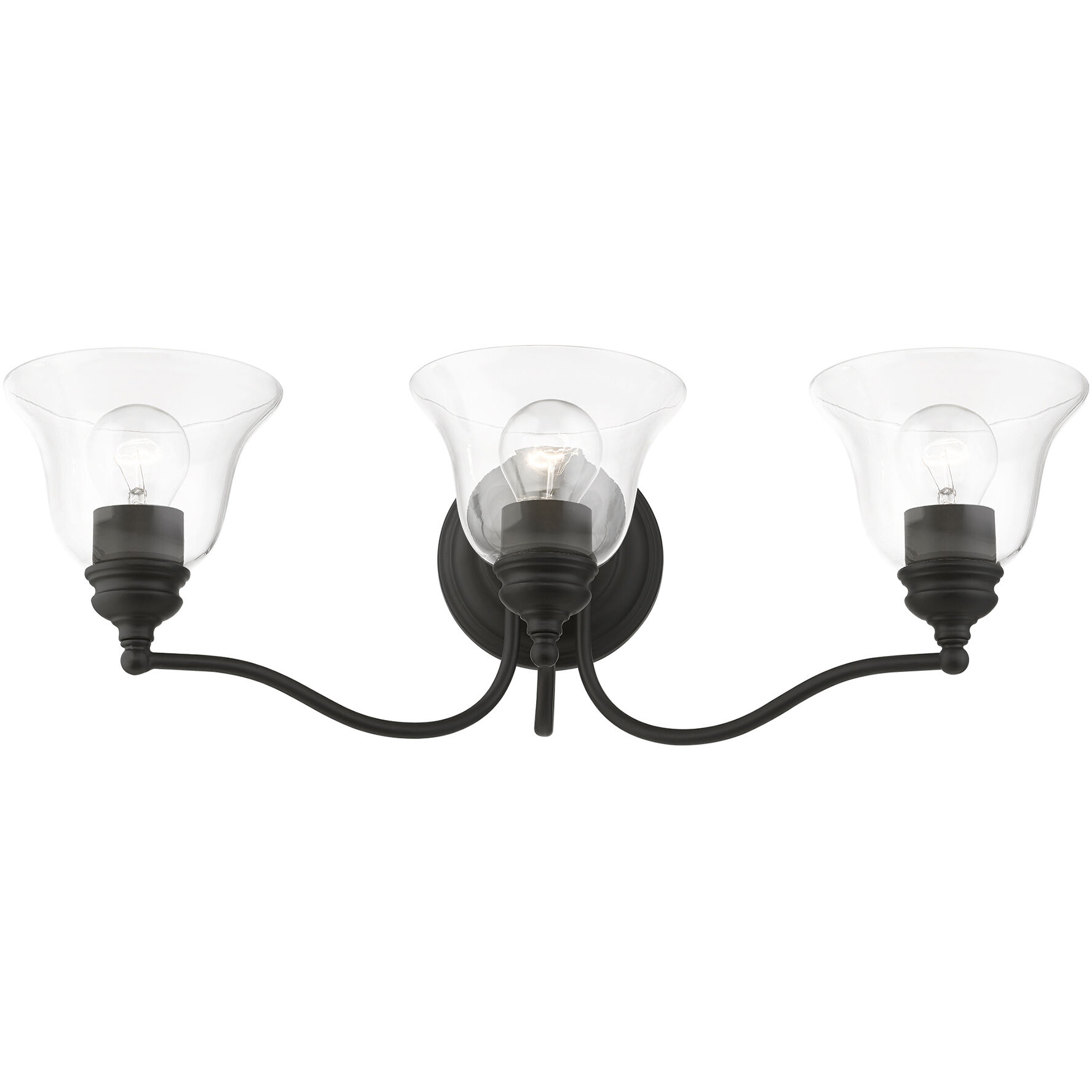 Moreland 3 Light 24 inch Black Vanity Sconce Wall Light