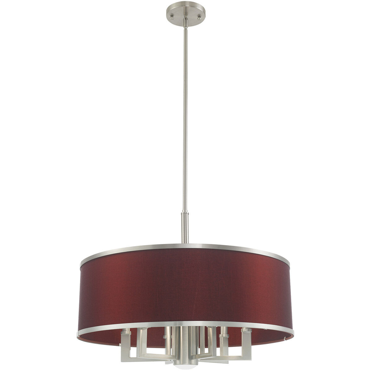 Park Ridge 7 Light 24 inch Brushed Nickel Pendant Chandelier Ceiling Light