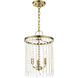 Elizabeth 3 Light 11 inch Antique Brass Pendant Chandelier Ceiling Light