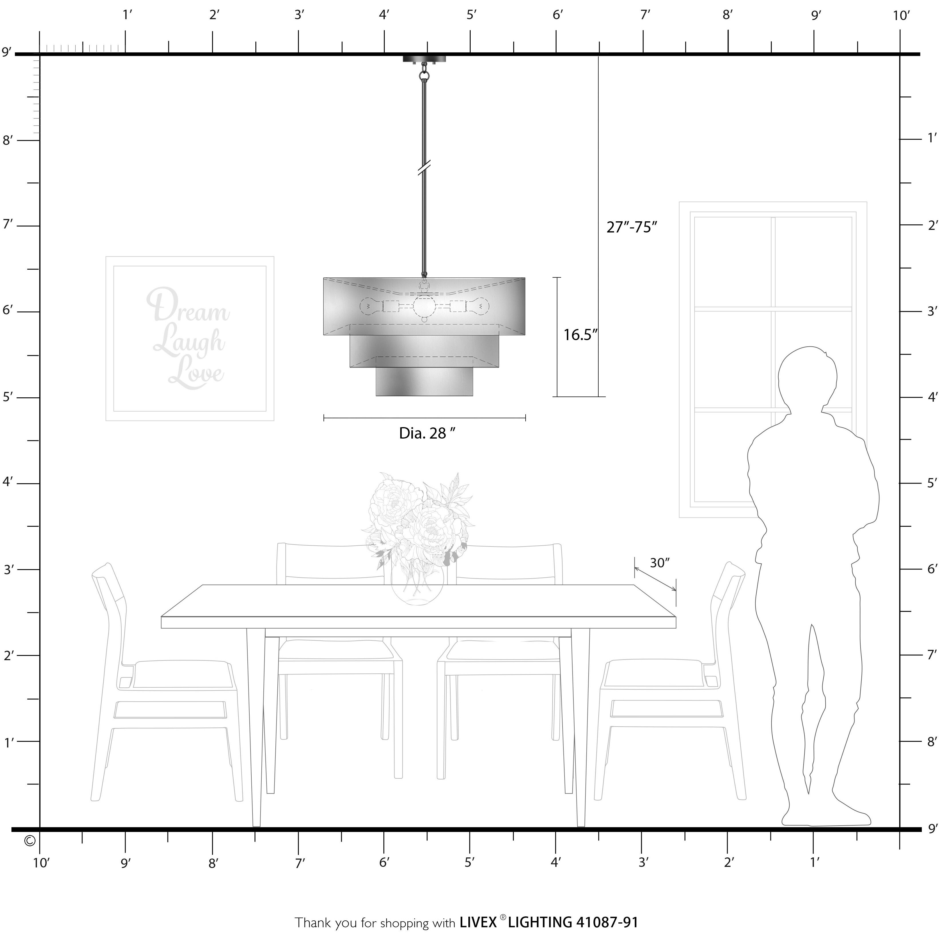 Manorwood 5 Light 28 inch Brushed Nickel Pendant Chandelier Ceiling Light