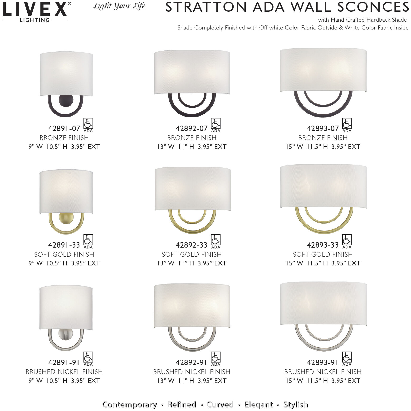 Stratton 2 Light 15 inch Bronze ADA Wall Sconce Wall Light