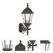 Hamilton 3 Light 23.5 inch Textured Black Outdoor Wall Lantern