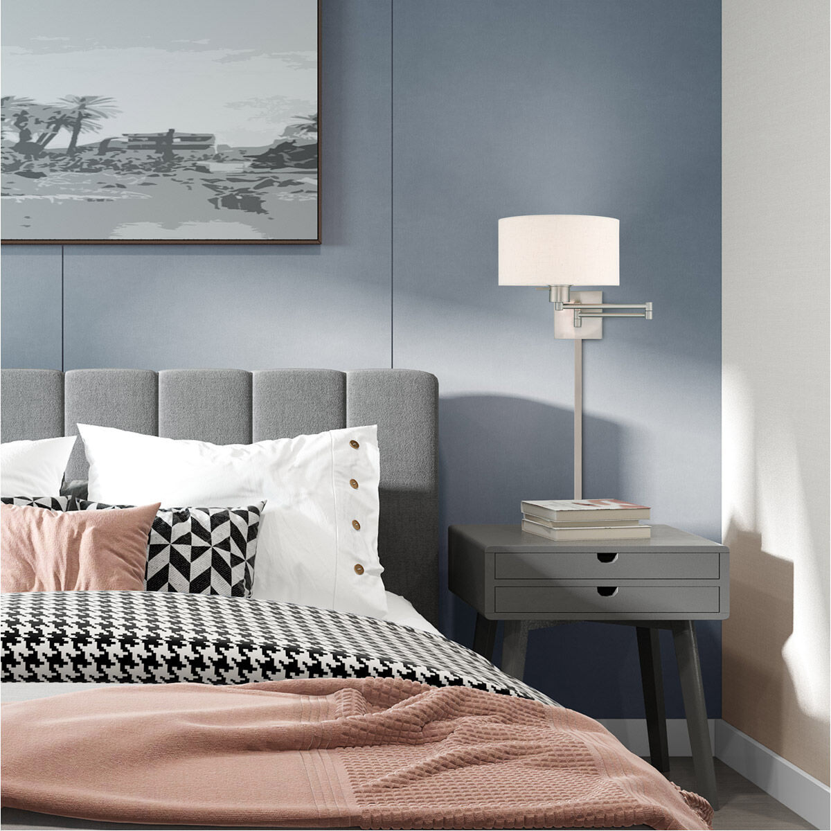 Allison 24 inch 100.00 watt Brushed Nickel Swing Arm Wall Lamp Wall Light