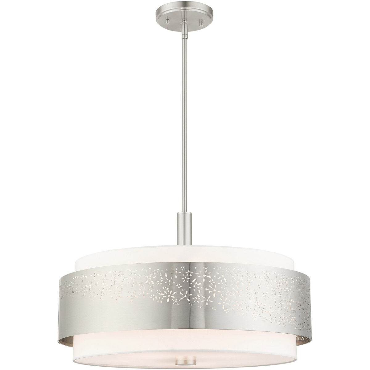 Noria 5 Light 24 inch Brushed Nickel Chandelier Ceiling Light