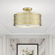 Vistaview 3 Light 15 inch Soft Gold Semi-Flush Ceiling Light