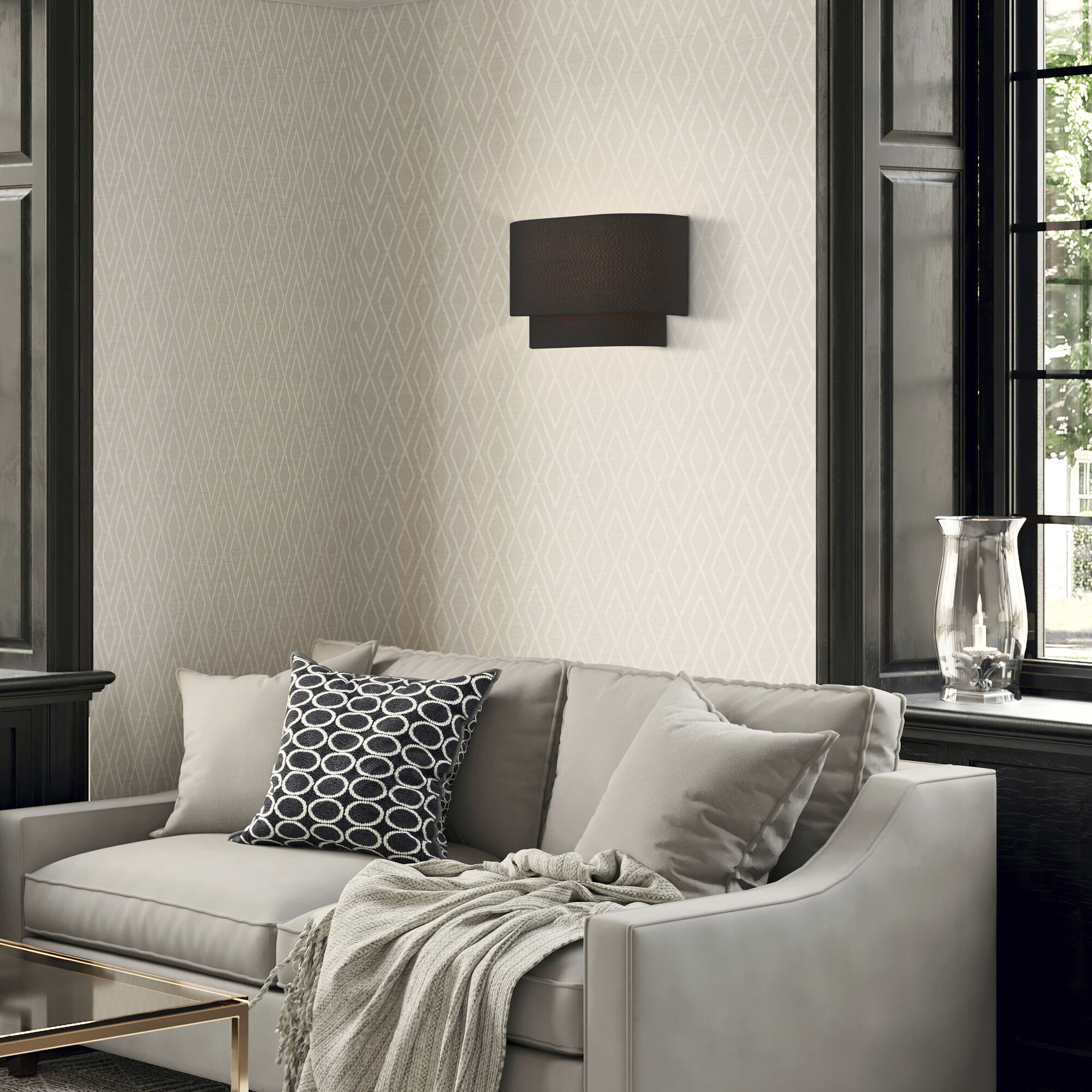 Sentosa 2 Light 13 inch Black ADA Wall Sconce Wall Light