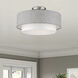Brookmeade 3 Light 18 inch Brushed Nickel Semi-Flush Ceiling Light