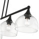 Glendon 4 Light 8.25 inch Black Large Linear Chandelier Ceiling Light