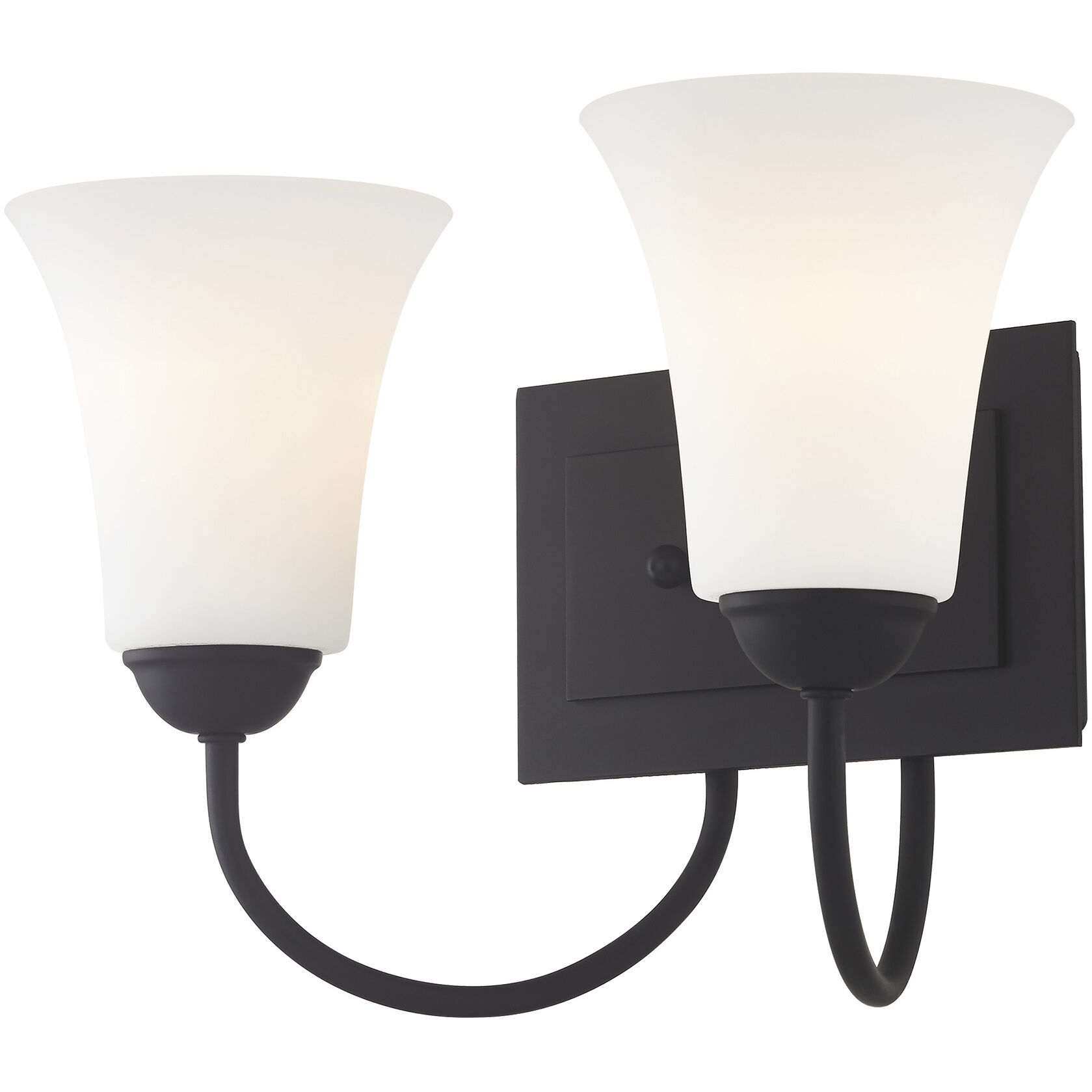 Ridgedale 2 Light 15 inch Black Bath Vanity Wall Light