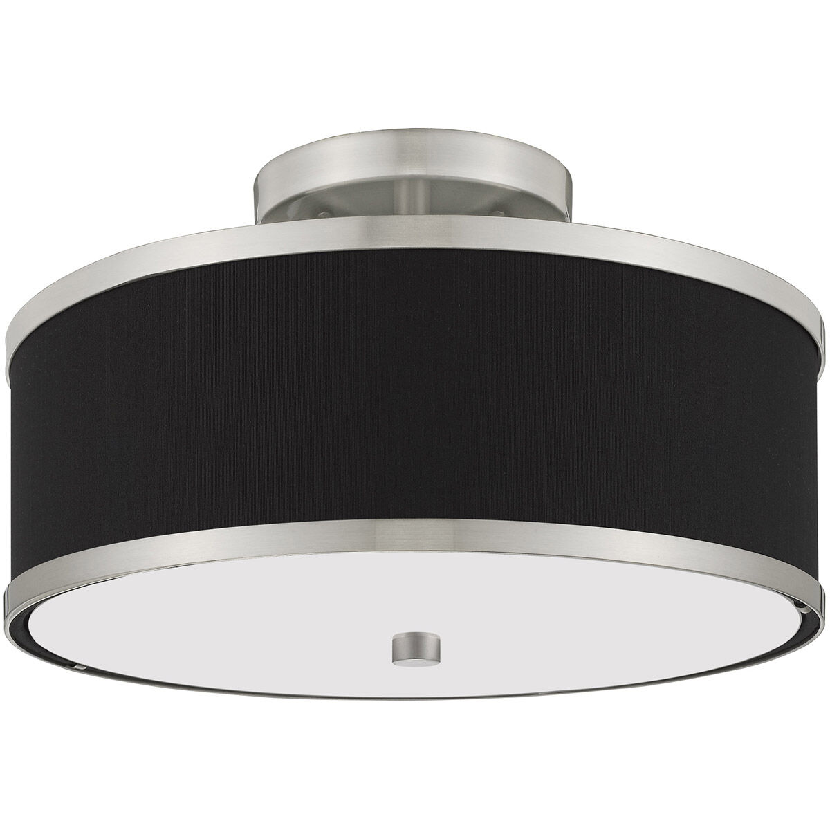 Park Ridge 2 Light 13 inch Brushed Nickel Semi-Flush Mount Ceiling Light 
