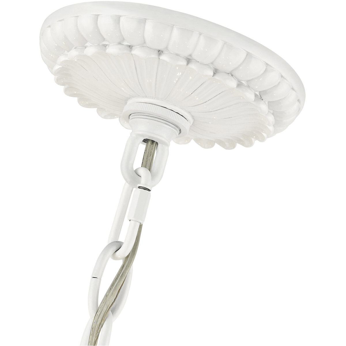 Valencia 5 Light 25 inch Shiny White Chandelier Ceiling Light