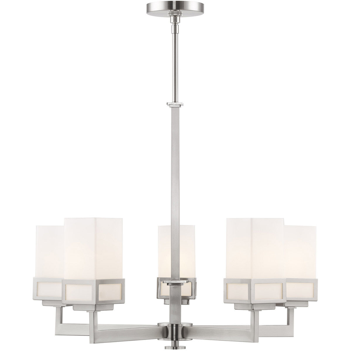 Harding 5 Light 25 inch Brushed Nickel Chandelier Ceiling Light
