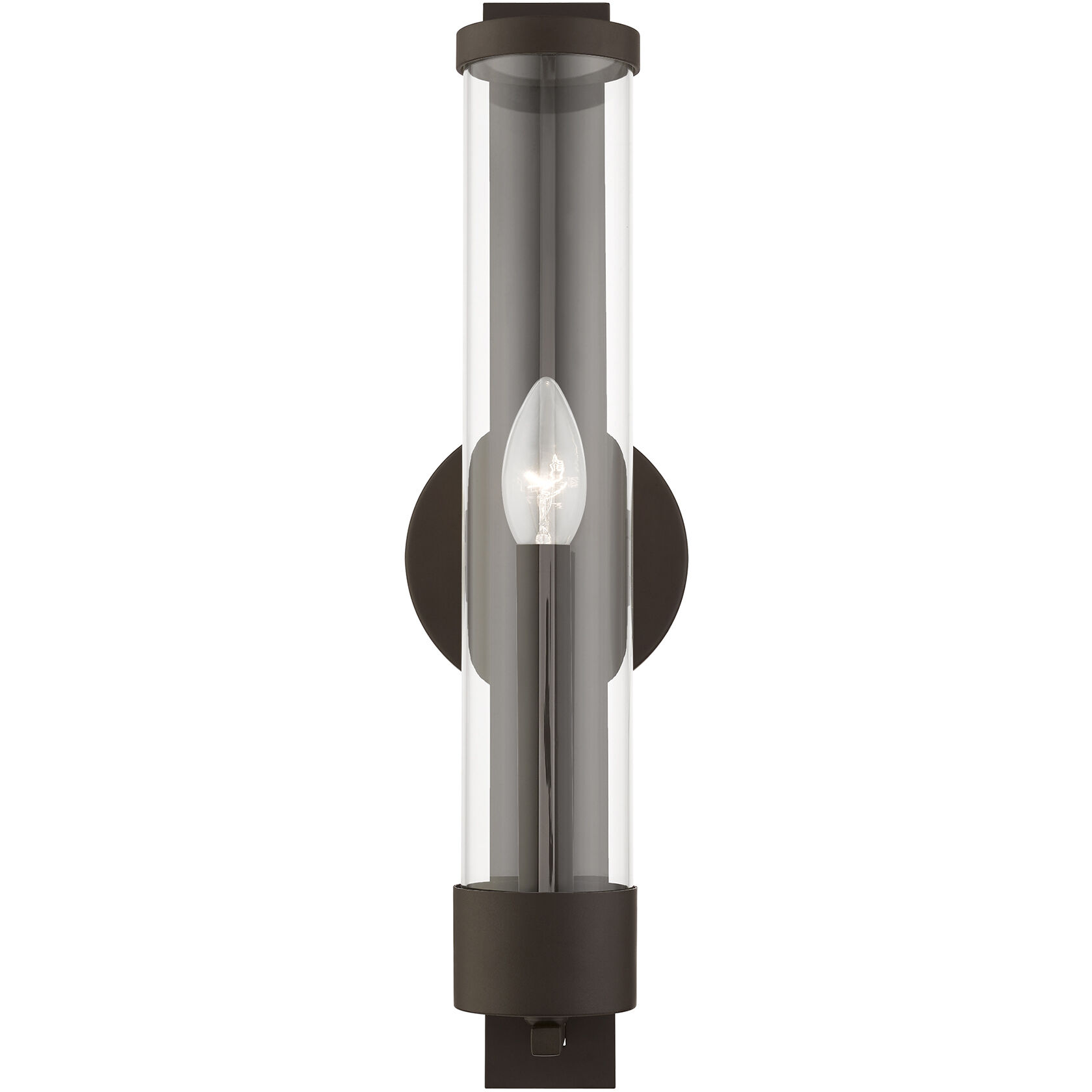 Castleton 1 Light 5 inch Bronze Single Sconce Wall Light, Tall