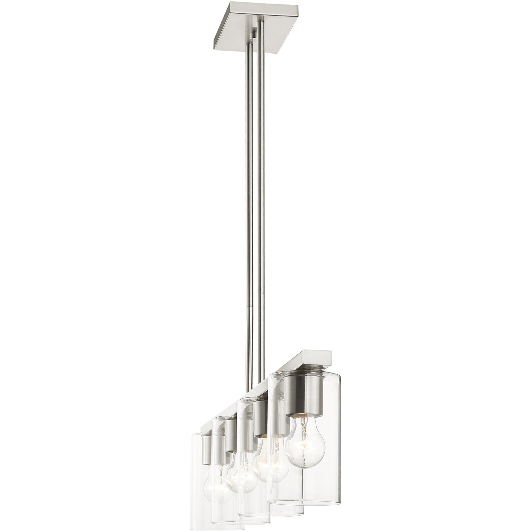 Zurich 4 Light 5 inch Brushed Nickel Chandelier Ceiling Light