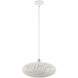 Charlton 1 Light 16 inch White with Brushed Nickel Accents Pendant Ceiling Light