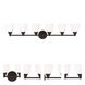 Somerville 6 Light 42 inch Bronze Vanity Sconce Wall Light
