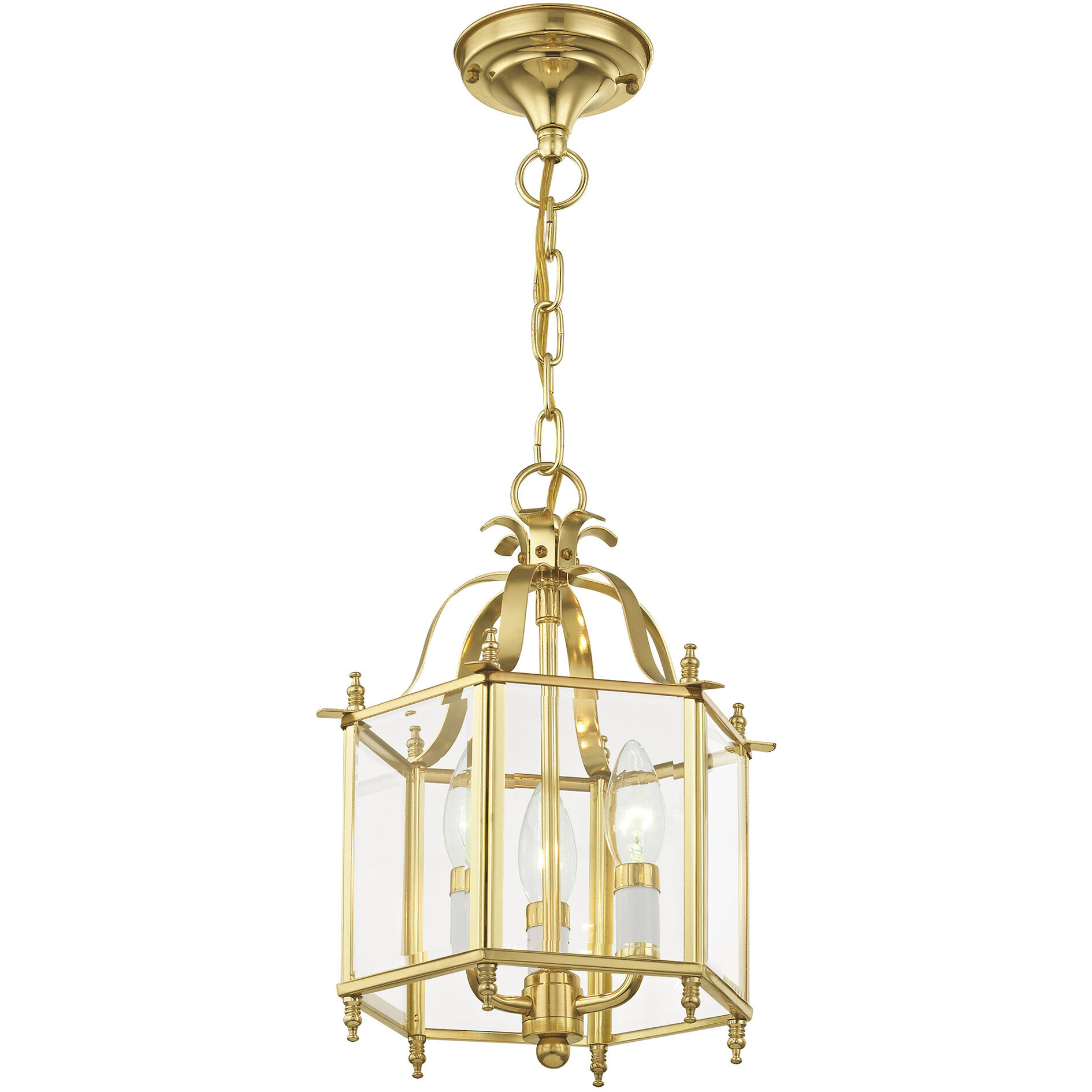 Livingston 3 Light 10 inch Polished Brass Convertible Mini Pendant/Ceiling Mount Ceiling Light