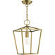 Devone 1 Light 10 inch Antique Brass Convertible Semi Flush/Lantern Ceiling Light