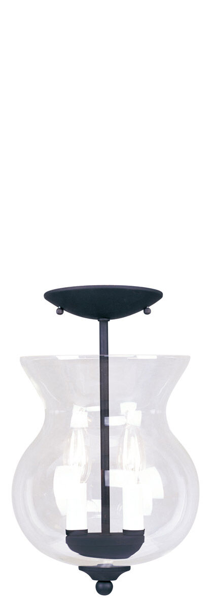 Heritage 2 Light 8 inch Black Convertible Mini Pendant/Ceiling Mount Ceiling Light