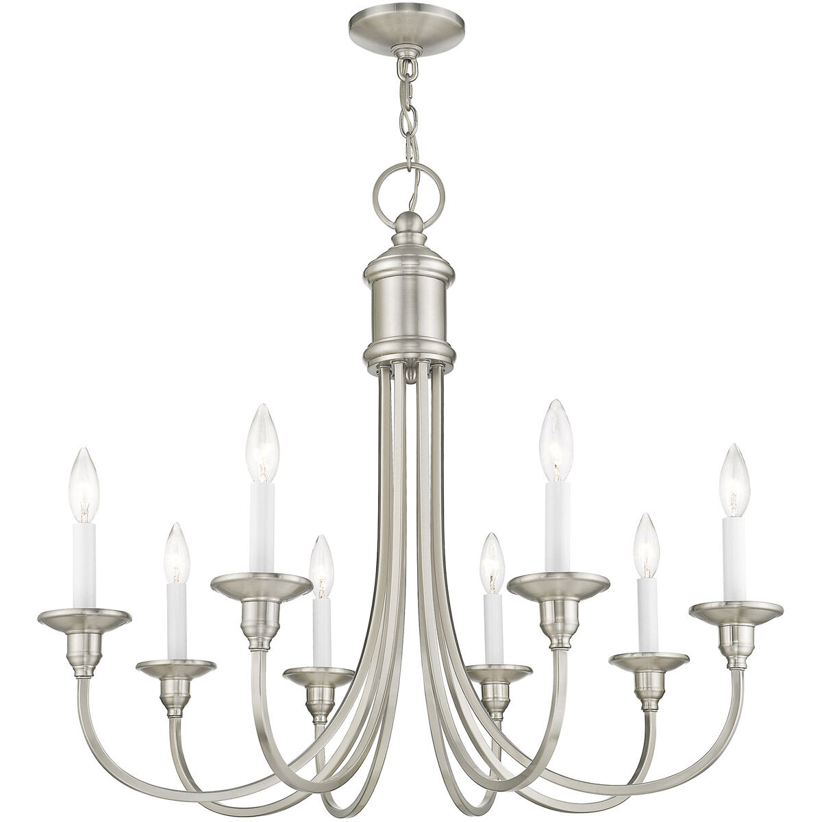Cranford 8 Light 30 inch Brushed Nickel Chandelier Ceiling Light