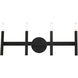 Copenhagen 4 Light 24 inch Black ADA Vanity Sconce Wall Light