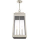 Oslo 3 Light 11 inch Brushed Nickel Outdoor Pendant Lantern