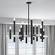 Helsinki 12 Light 44 inch Black with Brushed Nickel Accents Chandelier Ceiling Light