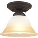 Wynnewood 1 Light 8 inch Bronze Flush Mount Ceiling Light