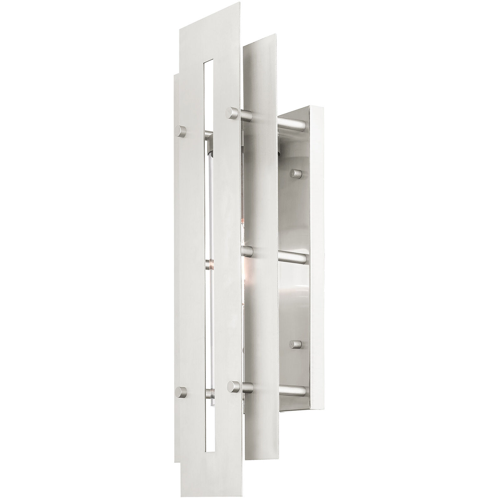 Utrecht 1 Light 22 inch Brushed Nickel Accents Outdoor Wall Lantern