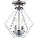 Prism 2 Light 11 inch Polished Chrome Convertible Mini Chandelier/Ceiling Mount Ceiling Light