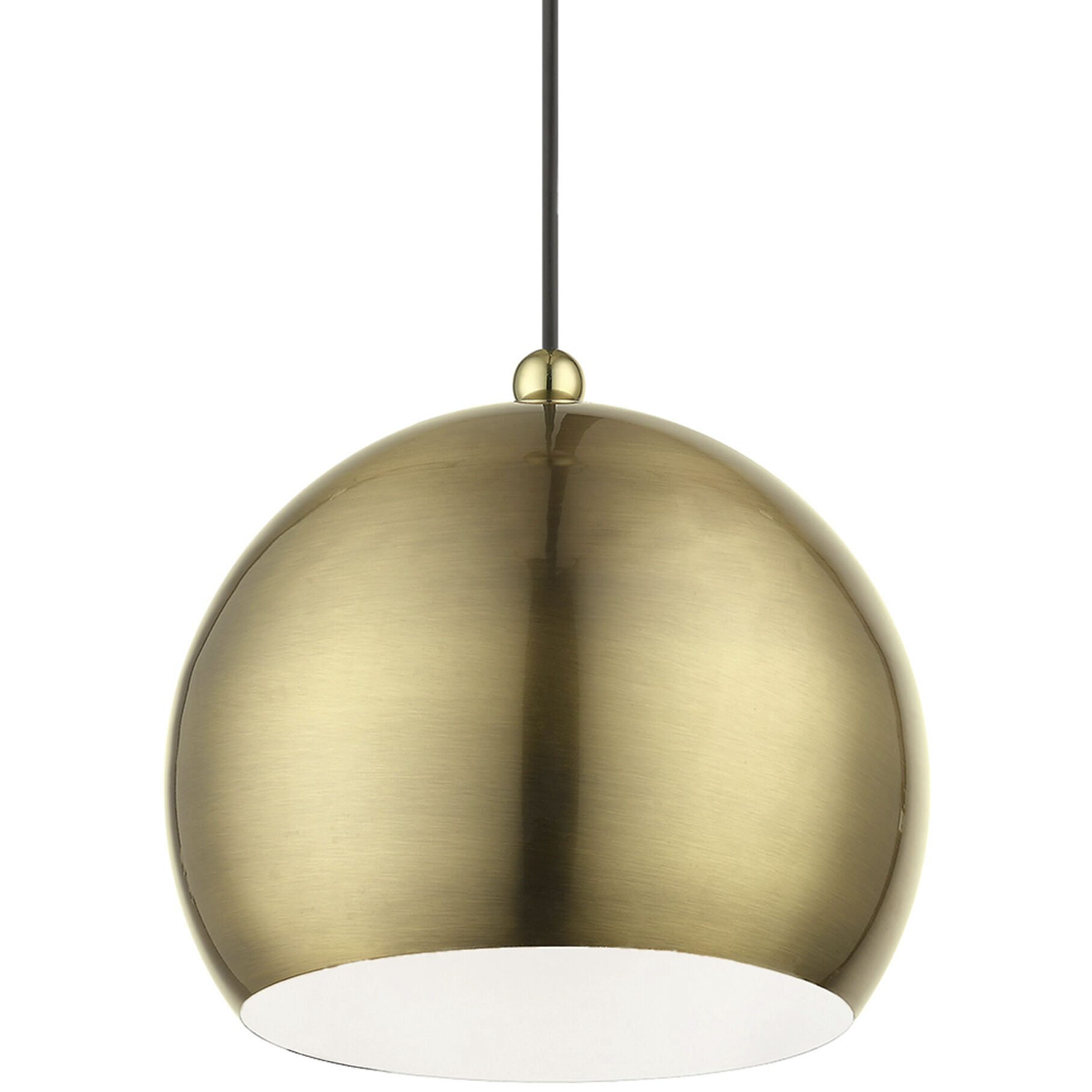Stockton 1 Light 12 inch Antique Brass with Polished Brass Accents Pendant Ceiling Light, Globe