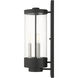 Hillcrest 3 Light 20.5 inch Textured Black Outdoor Wall Lantern