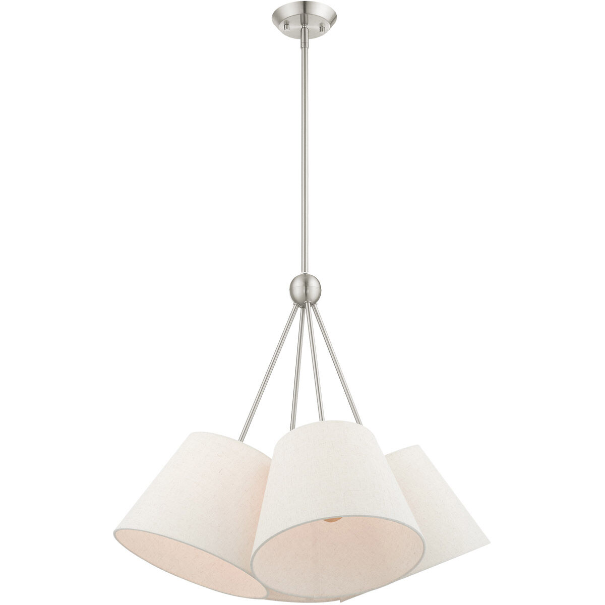 Prato 4 Light 25 inch Brushed Nickel Chandelier Ceiling Light