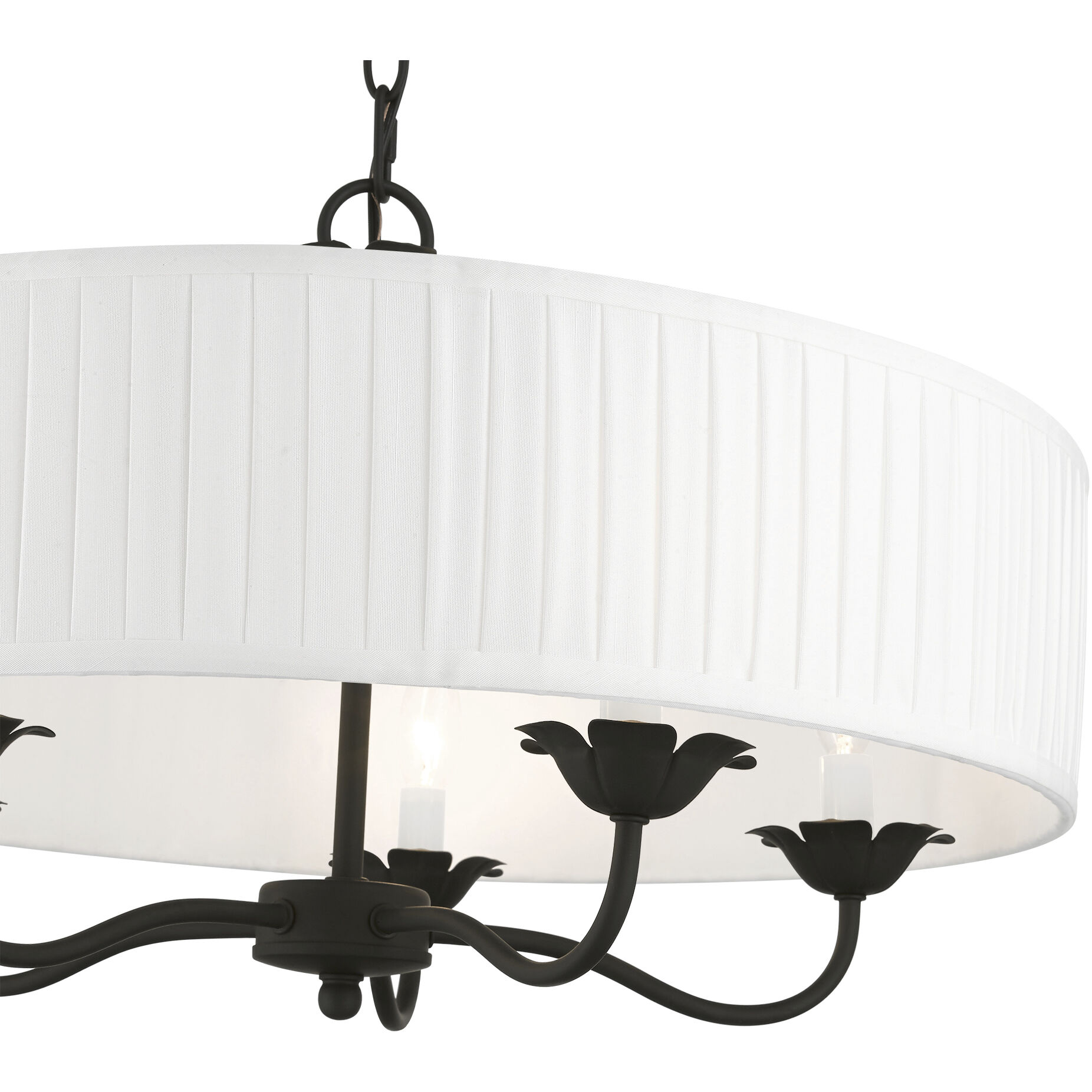 Edinburgh 5 Light 23 inch Black Pendant Chandelier Ceiling Light