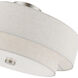 Meridian 4 Light 18 inch Brushed Nickel Semi-Flush Ceiling Light