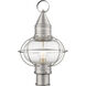 Newburyport 1 Light 20 inch Brushed Nickel Outdoor Post Top Lantern