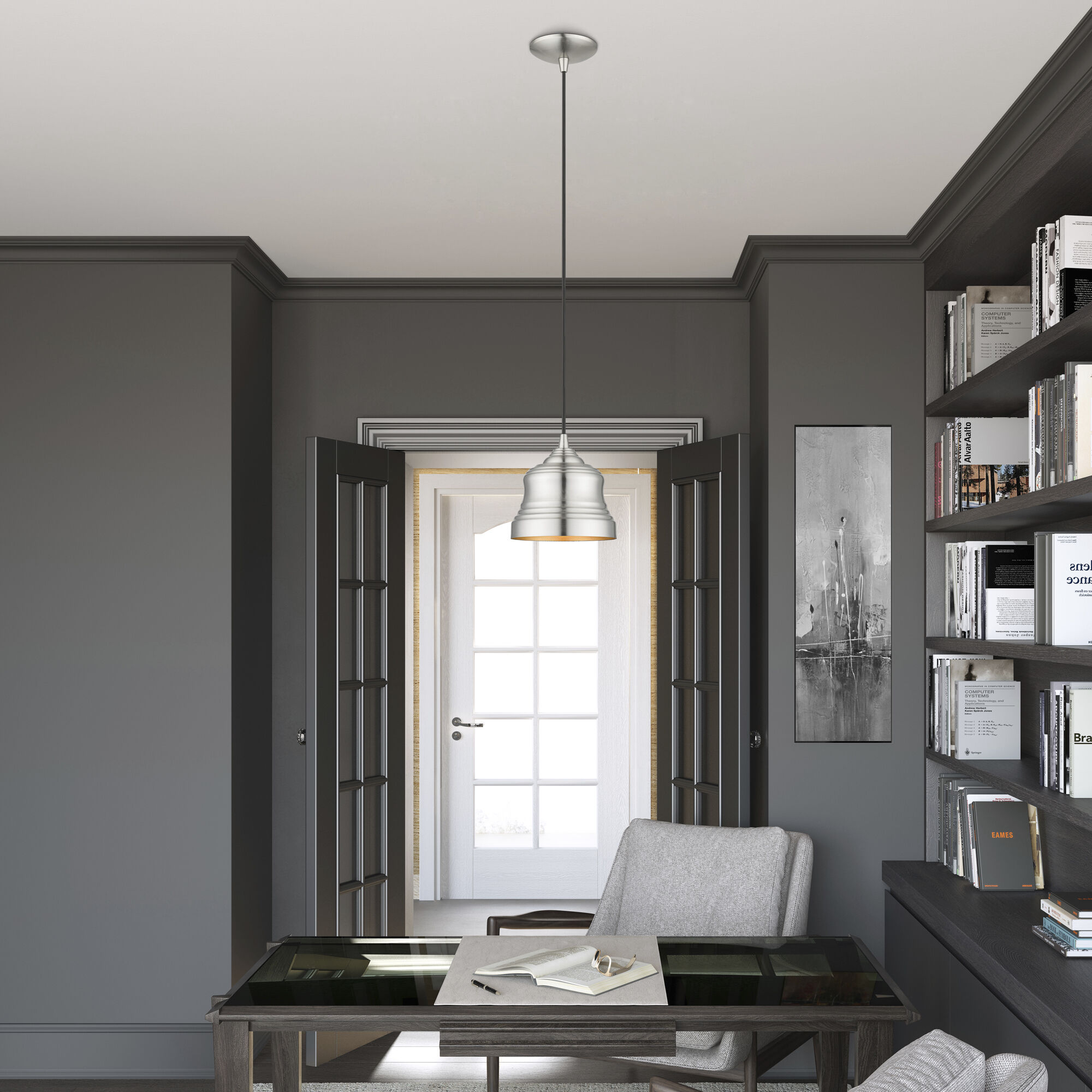 Endicott 1 Light 7 inch Brushed Nickel Pendant Ceiling Light